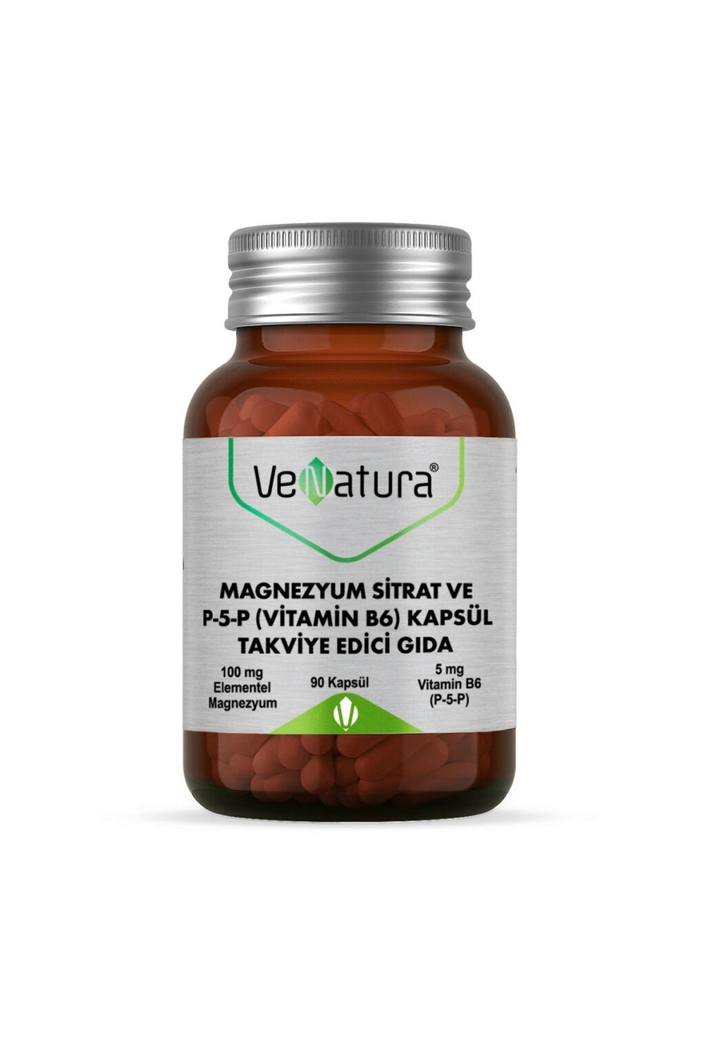 Venatura Magnezyum Sitrat ve P5P (Vitamin B6) 90 Kapsül