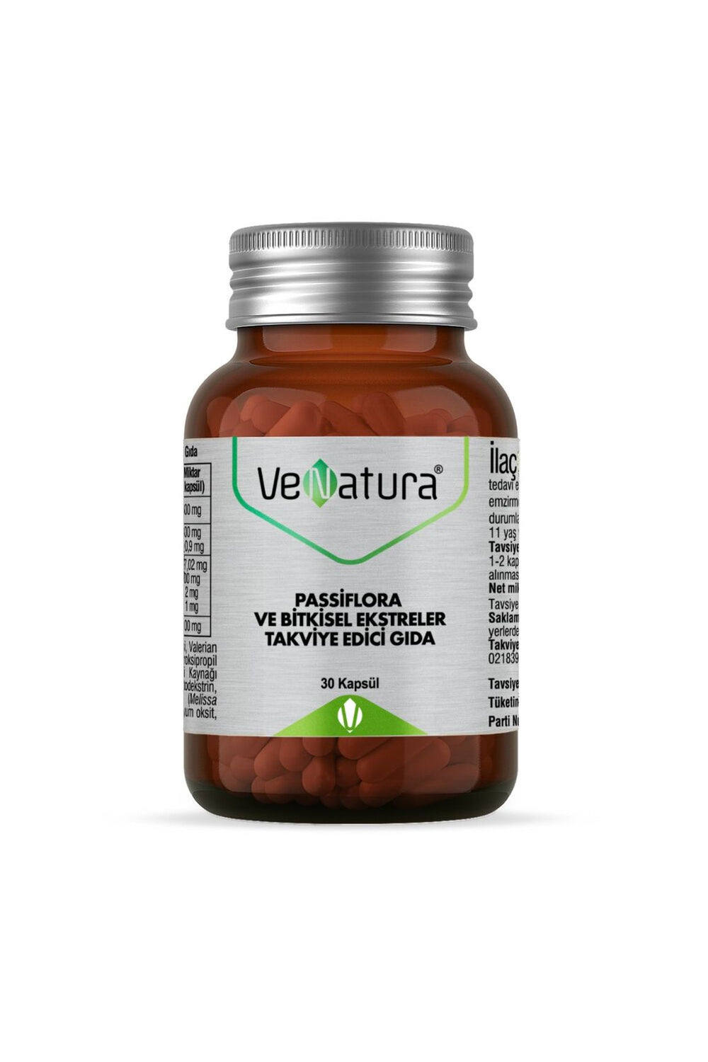 Venatura Passiflora ve Bitkisel Ekstreler 30 Kapsül