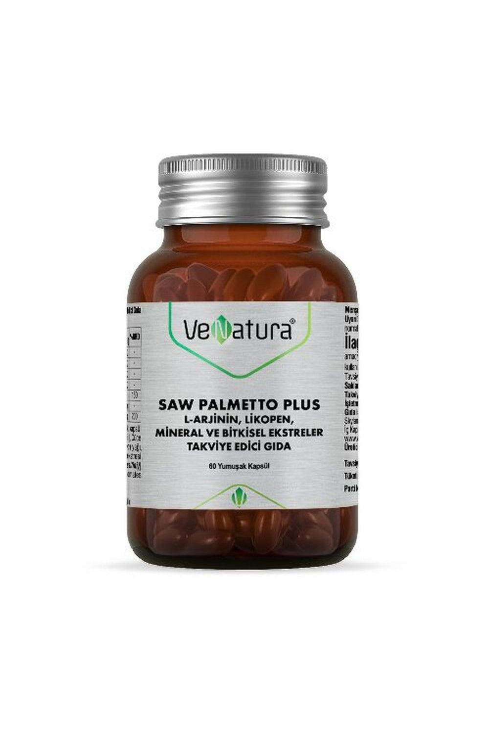 Venatura Saw Palmetto Plus L-Arjinin, Likopen, Mineral ve Bitkisel Ekstreler 60 Kapsül