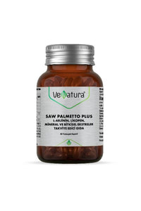 Venatura Saw Palmetto Plus L-Arjinin, Likopen, Mineral ve Bitkisel Ekstreler 60 Kapsül