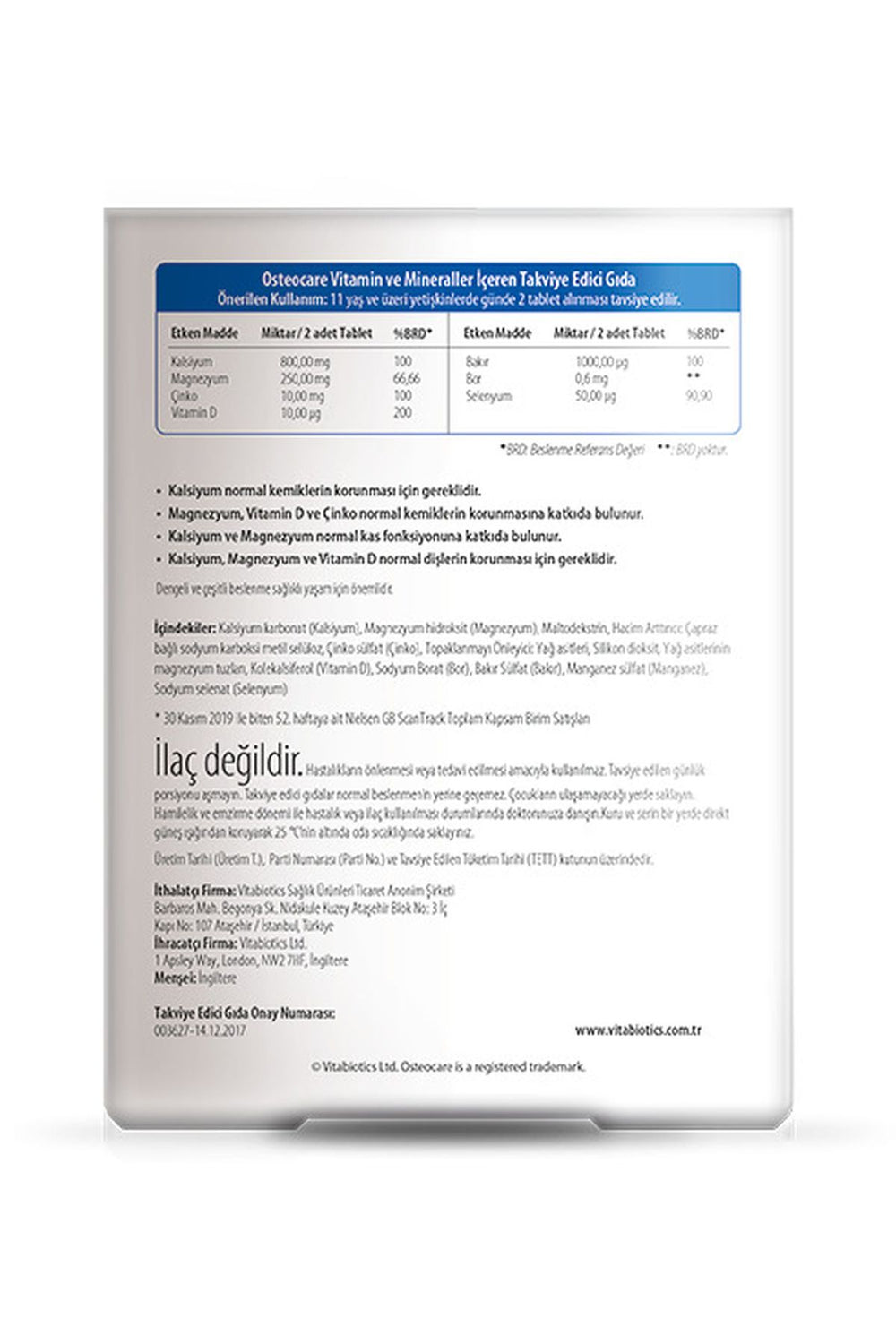Vitabiotics Osteocare Original 30 Tablet