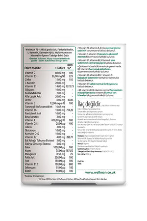 Vitabiotics Wellman 70+ 30 Tablet