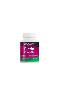 Voonka Biotin Chewable 5000 mcg 60 Çiğneme Tableti