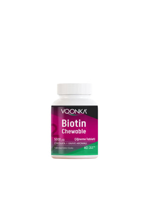 Voonka Biotin Chewable 5000 mcg 60 Çiğneme Tableti