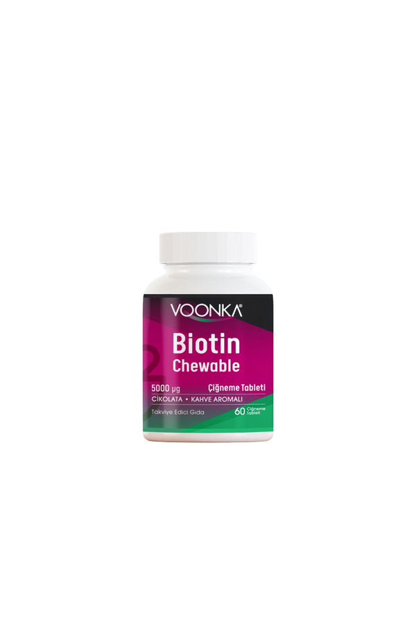 Voonka Biotin Chewable 5000 mcg 60 Çiğneme Tableti