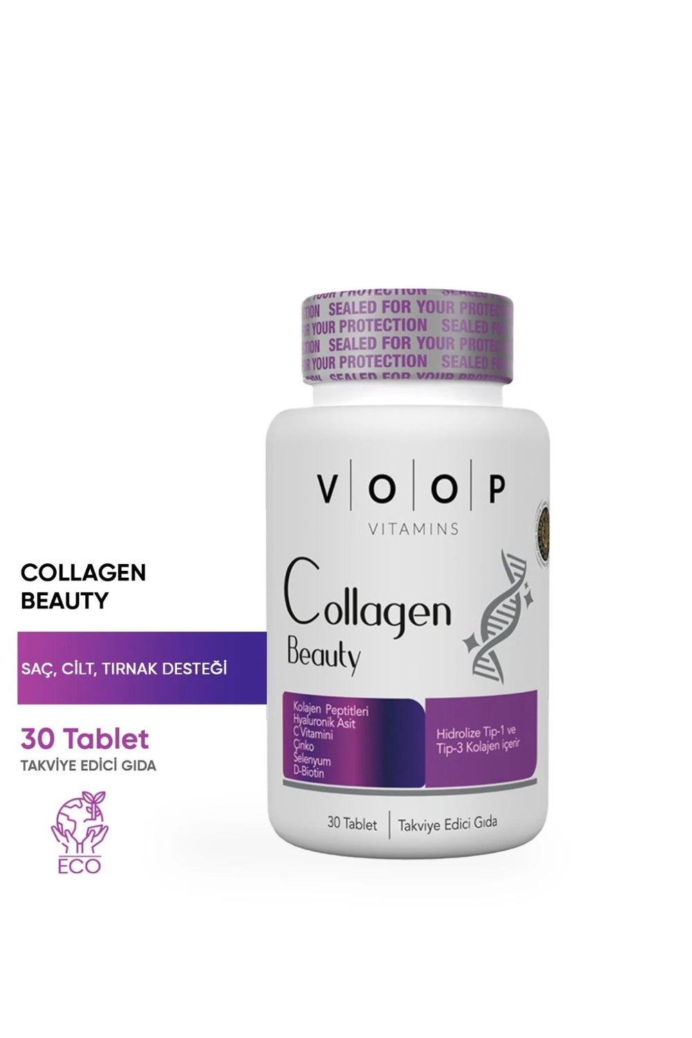 Voop Collagen Beauty Tip I ve Tip III Kolajen 30 Tablet