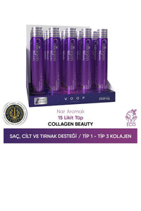 Voop Collagen Beauty Yüksek Biyoaktif Hidrolize Tip I & Tip III Kolajen 15 Tüp