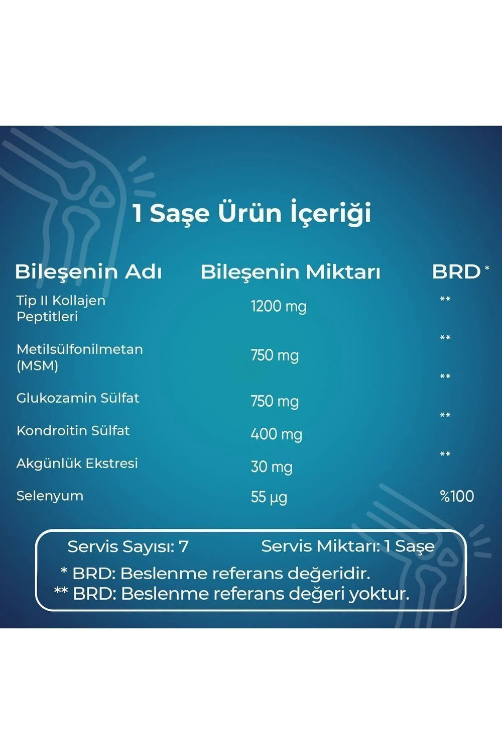 Voop Kompleks Tip II Collagen Glukozamin 7 Saşe