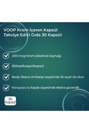 Voop Krom Pikolinat 200 mcg 30 Kapsül