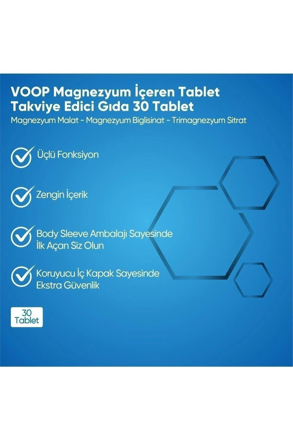 Voop Magnezyum 200 mg 30 Tablet