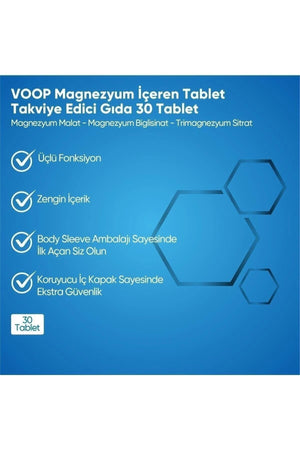 Voop Magnezyum 200 mg 30 Tablet