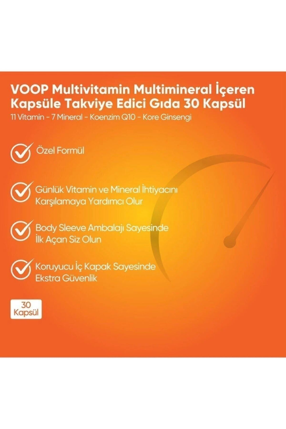 Voop Multivitamin & Mineral 30 Kapsül
