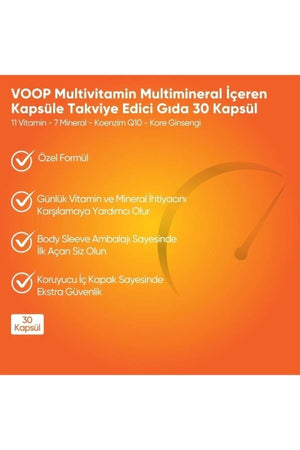 Voop Multivitamin & Mineral 30 Kapsül