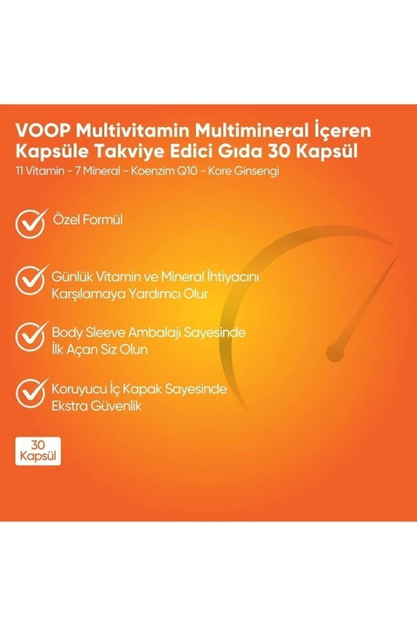 Voop Multivitamin & Mineral 30 Kapsül