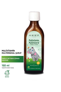 Voop Multivitamin Multimineral Portakal Aromalı Şurup 150 ml