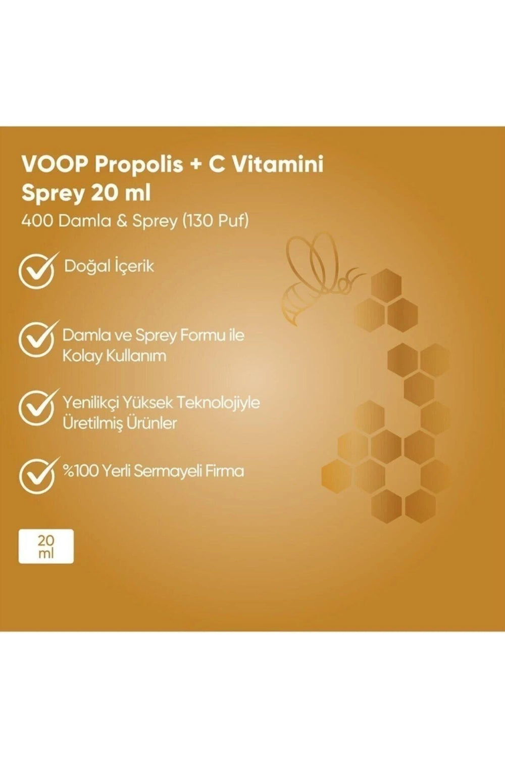 Voop Propolis + C Vitamini 20 ml