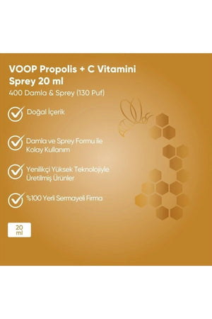 Voop Propolis + C Vitamini 20 ml