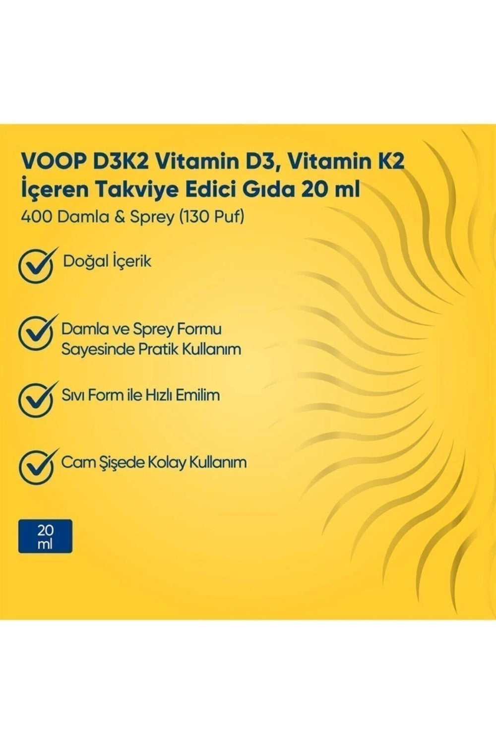 Voop Vitamin D3 & K2 20 ml