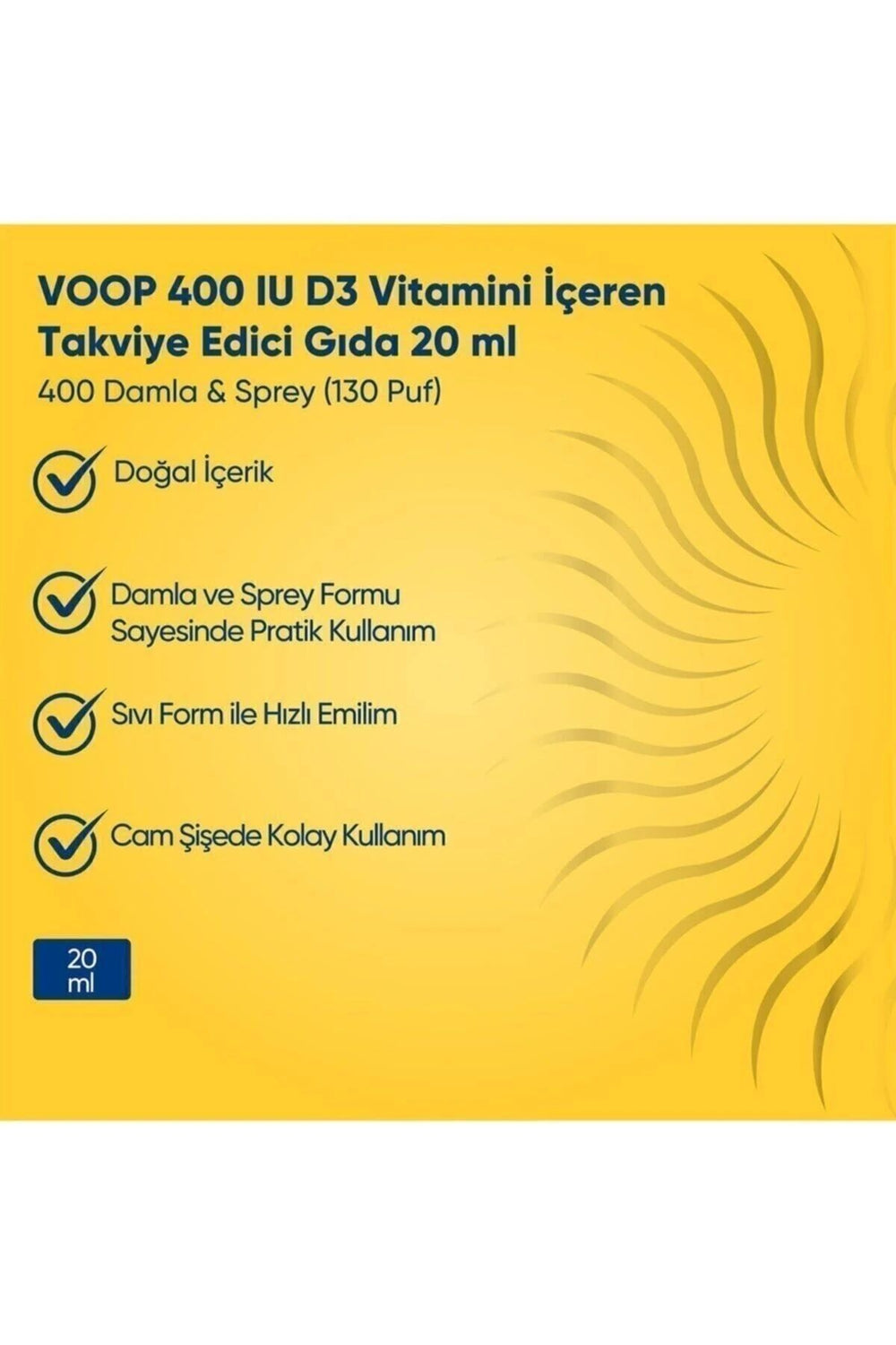 Voop Vitamin D3 400 IU 20 ml