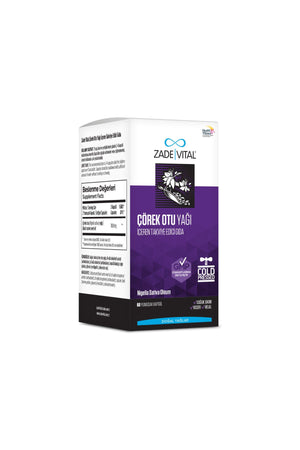 Zade Vital Çörek Otu Yağı 1800 mg 60 Kapsül