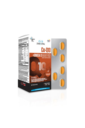 Zade Vital Koenzim Q-10 & Omega-3 Balık Yağı 30 Kapsül