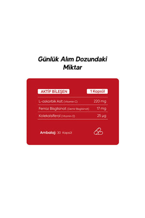 Dr.Henri Ferrocel Demir Bisglisinat 60 Kapsül