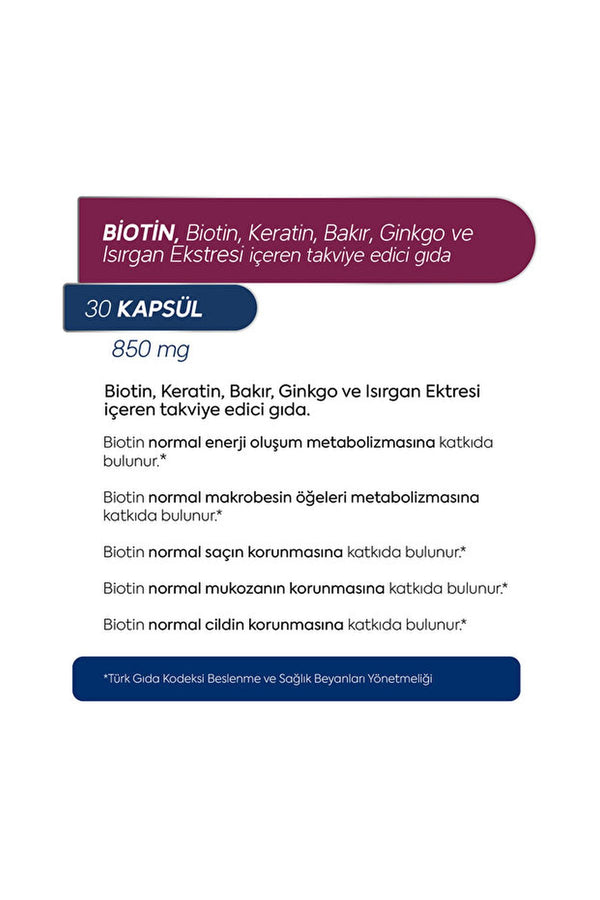 Dr.Henri Biotin 5000 Μg 30 Kapsül