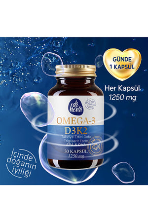 Dr.Henri Omega-3 D3 & K2 30 Kapsül