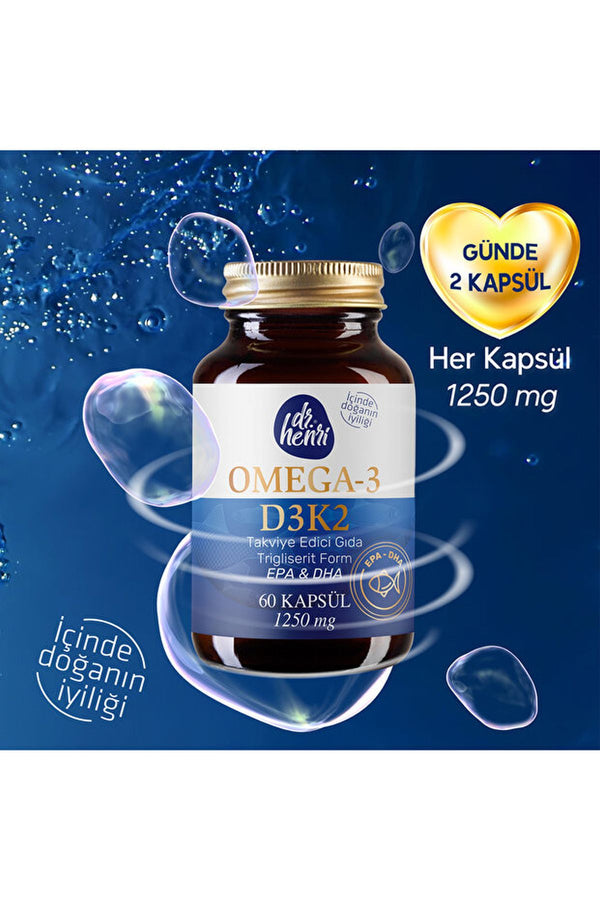 Dr.Henri Omega-3 D3 & K2 60 Kapsül