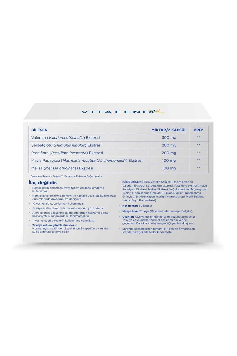 Vitafenix Serenita 60 Kapsül