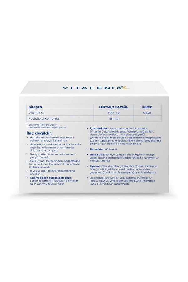 Vitafenix Lipozomal C Vitamini 40 Kapsül