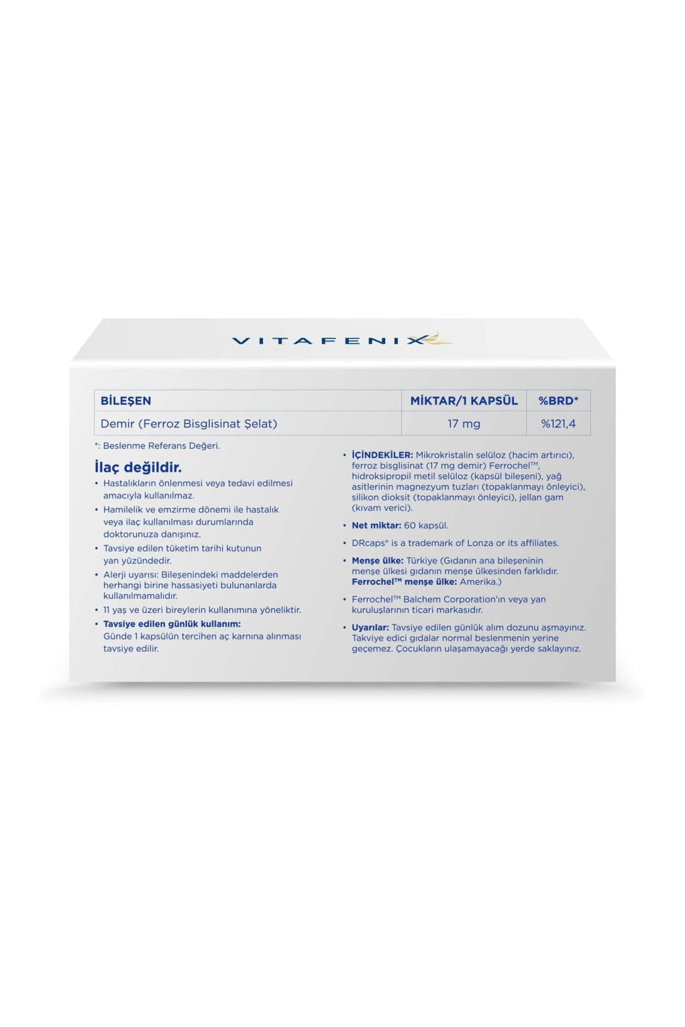 Vitafenix Demir 60 Kapsül