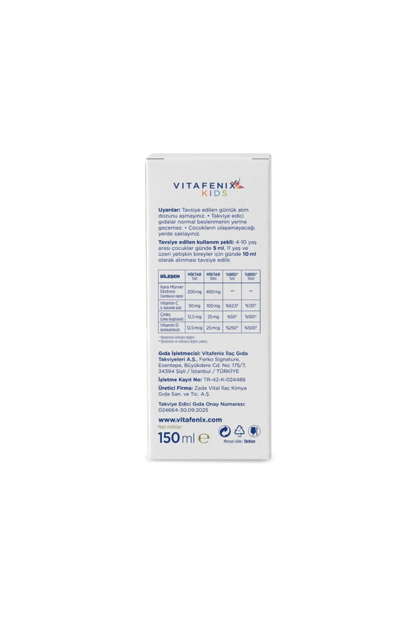 Vitafenix Kara Mürver Ekstresi 150 ml